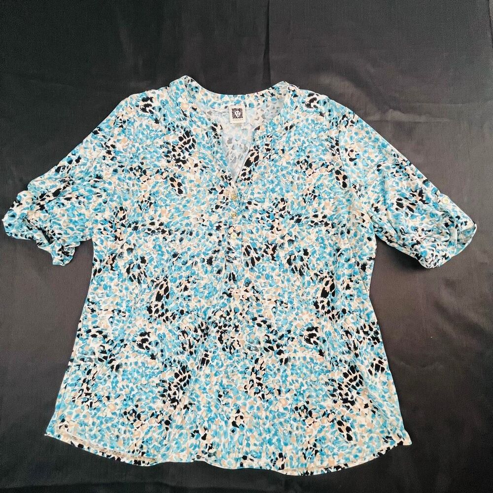 Anne-klein Women's multi Blouse XL